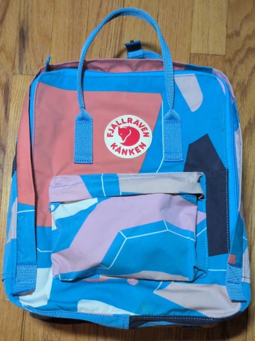 Authentic Fjallraven Kanken backpack art Colorblock Blue/Pink Backpack